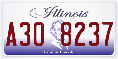IL license plate A308237