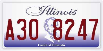 IL license plate A308247