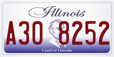 IL license plate A308252