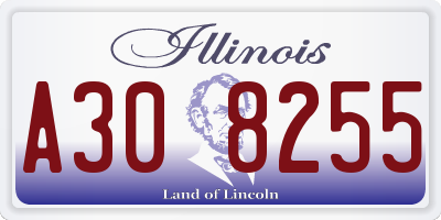 IL license plate A308255
