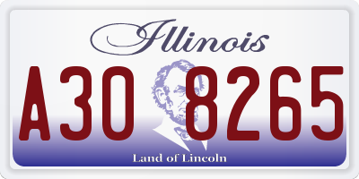 IL license plate A308265