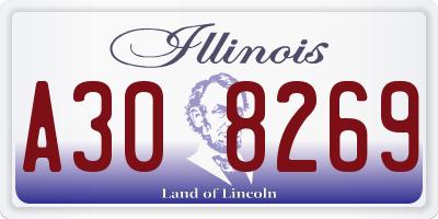 IL license plate A308269