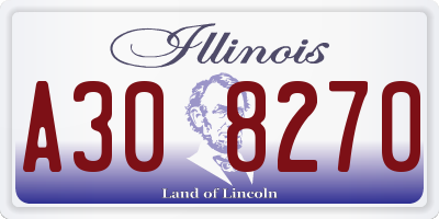 IL license plate A308270
