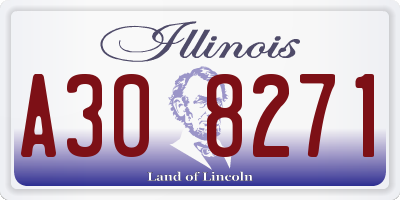 IL license plate A308271