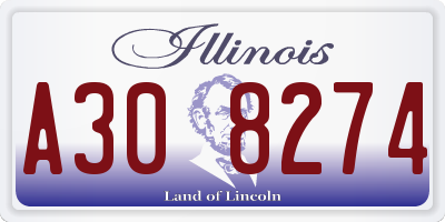 IL license plate A308274