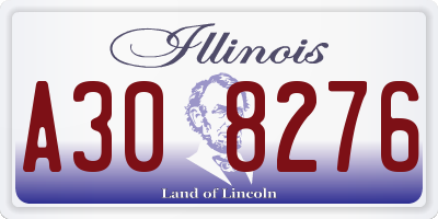 IL license plate A308276