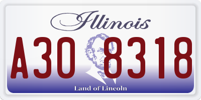 IL license plate A308318
