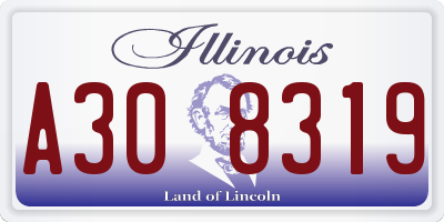 IL license plate A308319