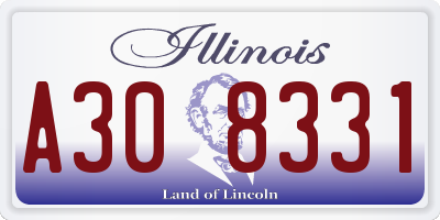 IL license plate A308331