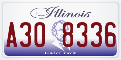IL license plate A308336