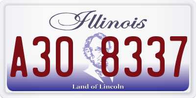 IL license plate A308337