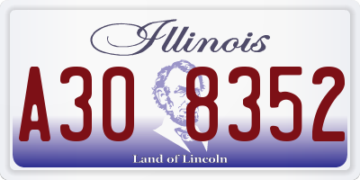 IL license plate A308352