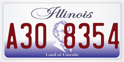 IL license plate A308354