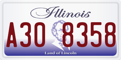 IL license plate A308358