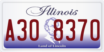 IL license plate A308370