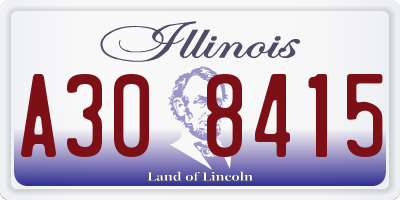 IL license plate A308415