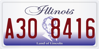 IL license plate A308416