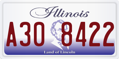 IL license plate A308422