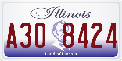 IL license plate A308424