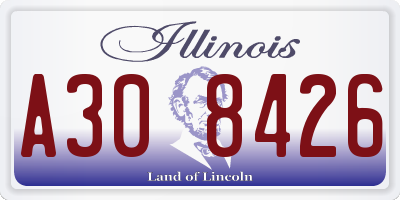 IL license plate A308426