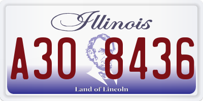 IL license plate A308436