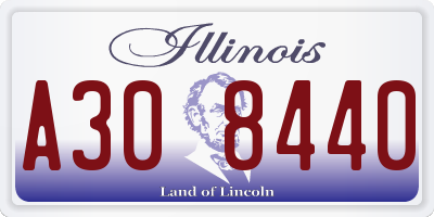 IL license plate A308440