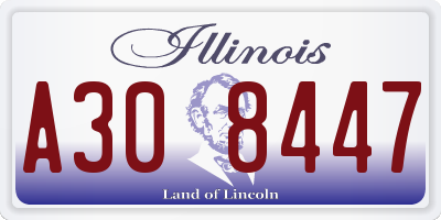 IL license plate A308447