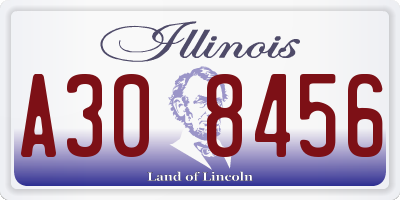 IL license plate A308456