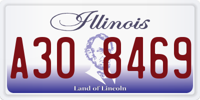 IL license plate A308469