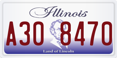 IL license plate A308470