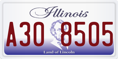 IL license plate A308505