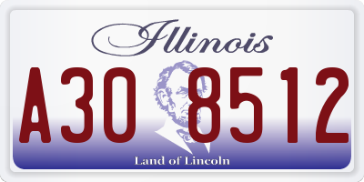 IL license plate A308512