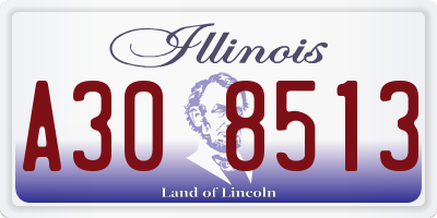 IL license plate A308513