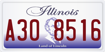 IL license plate A308516
