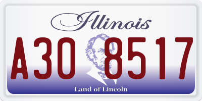 IL license plate A308517