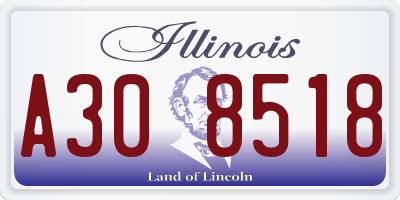 IL license plate A308518