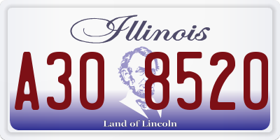 IL license plate A308520