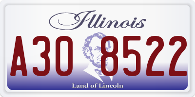 IL license plate A308522