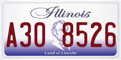 IL license plate A308526