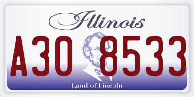 IL license plate A308533