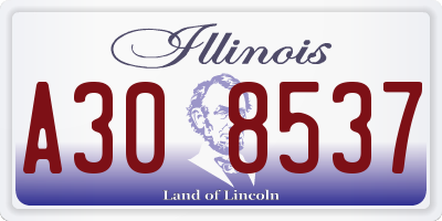 IL license plate A308537