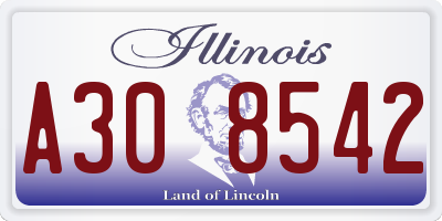 IL license plate A308542