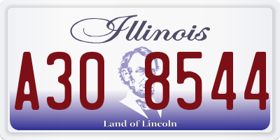 IL license plate A308544
