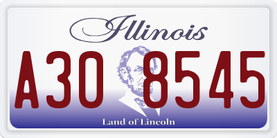 IL license plate A308545