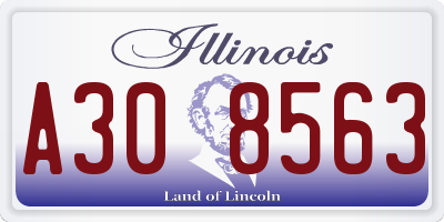 IL license plate A308563
