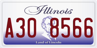 IL license plate A308566