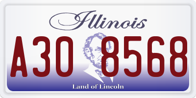 IL license plate A308568