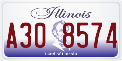 IL license plate A308574