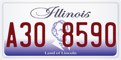 IL license plate A308590
