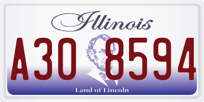 IL license plate A308594